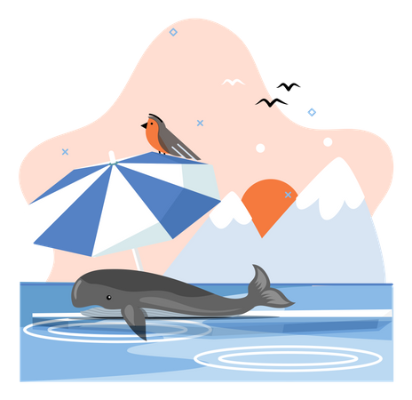 Rettet die Artenvielfalt auf der Erde  Illustration