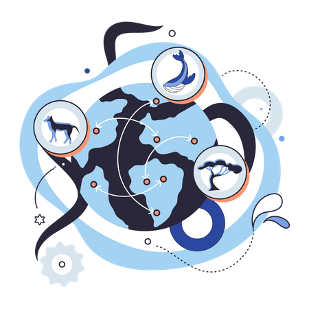 Rettung der Tierwelt  Illustration