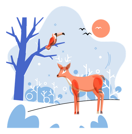Rettung der Tierwelt  Illustration