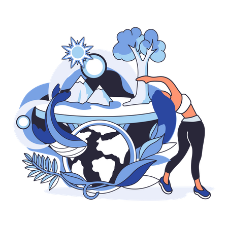 Rettung der Tierwelt und der Erde  Illustration