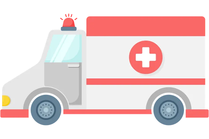 Rettungsdienst rettet Patientenleben  Illustration