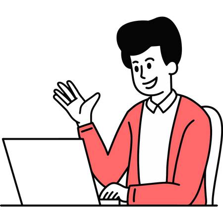 Réunion d'affaires en ligne  Illustration