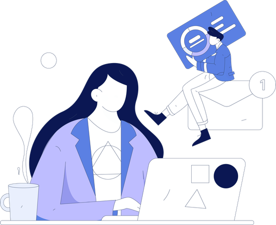 Réunion téléphonique en ligne par les employés  Illustration