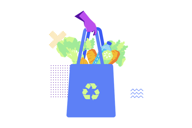 Reusable Bag  Illustration