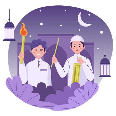 Réveil pour le suhoor du ramadan  Ilustración