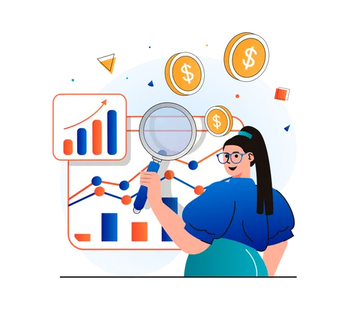Revenue analysis by female employee  Illustration
