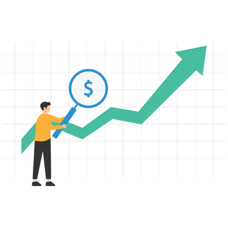 Revenue or salary increase  Illustration