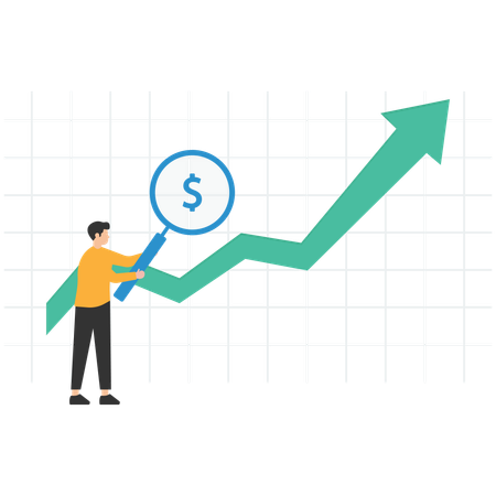 Revenue or salary increase  Illustration