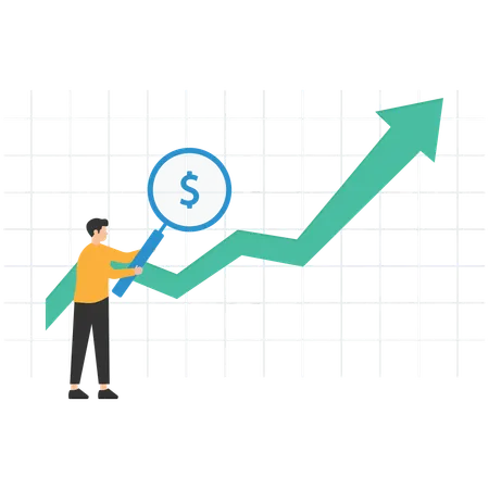 Revenue or salary increase  Illustration