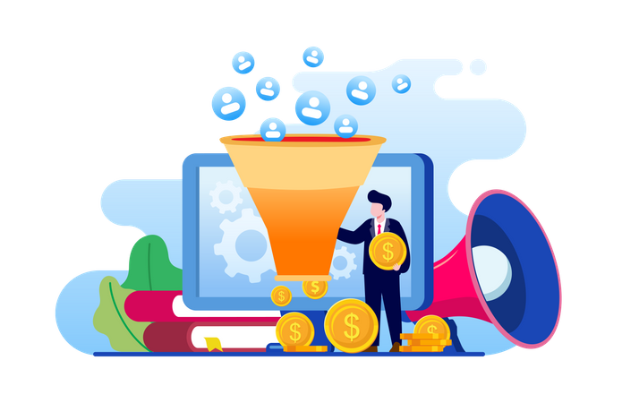 Revenus marketing  Illustration