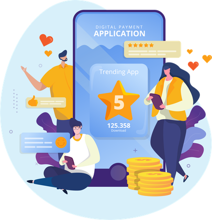 Review Application or Best User Feedback  Illustration