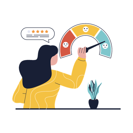 Review rating meter  일러스트레이션