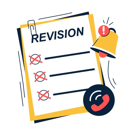 Revision Paper with Bell and Call  Illustration