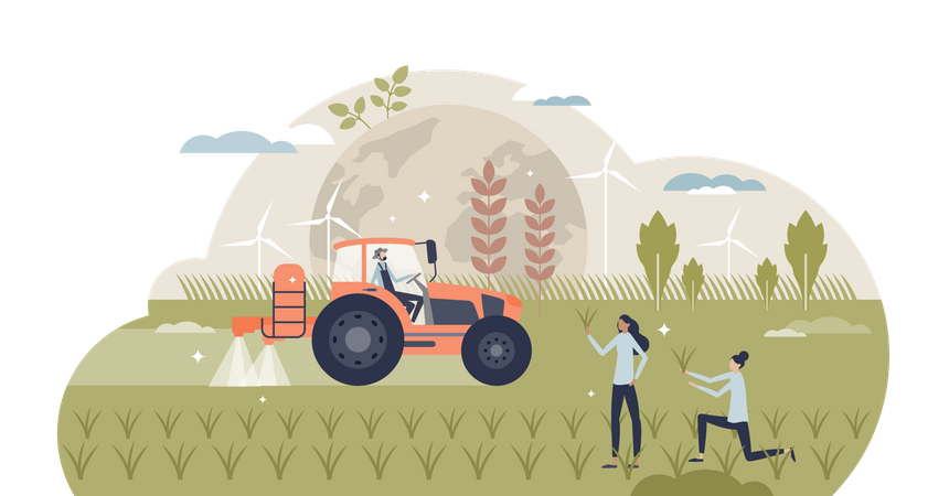 Revolução verde e aumento da produtividade agrícola  Ilustração