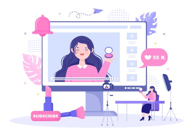 Revue des produits de beauté  Illustration