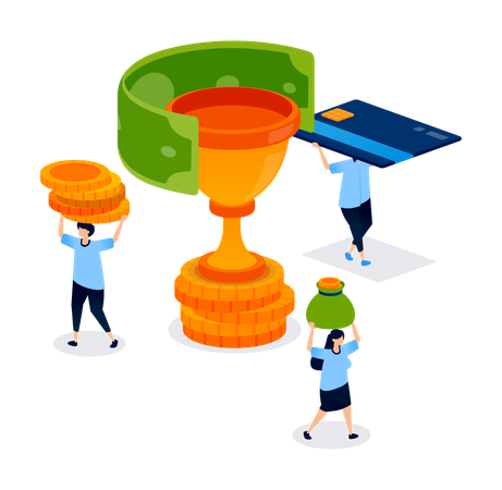 Rewards and Prizes in Finance and Investment as Motivation for Profit and Smart Money Strategies  Illustration