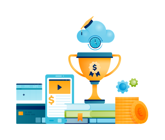 Rewards for scholarships support  Illustration