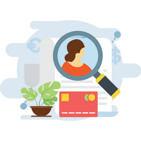 RH da empresa fazendo avaliação de perfil  Illustration
