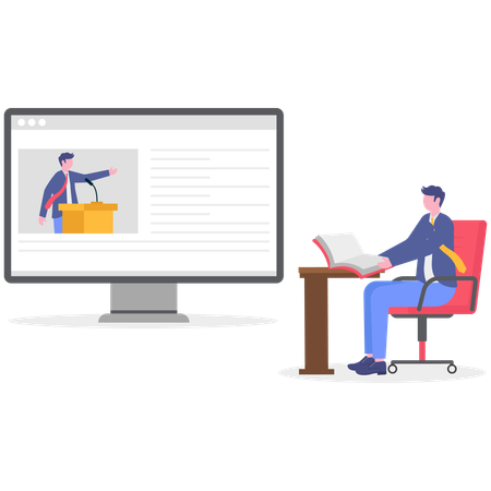 Les RH organisent des entretiens en ligne  Illustration