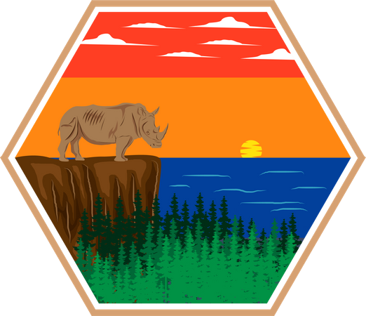 Rhino adventure  Illustration