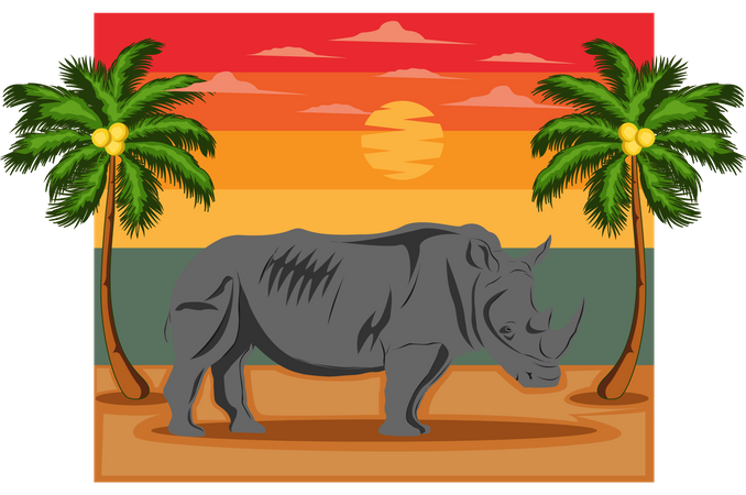 Rhino  Illustration