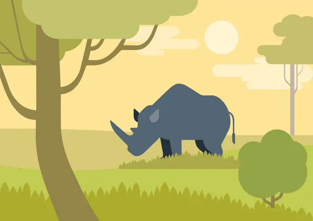Rhinoceros Illustration