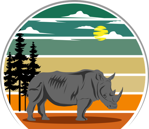 Rhinocéros  Illustration