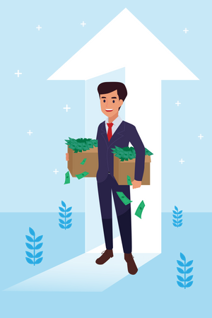 Rich Businessman  Illustration