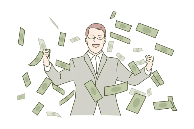 Rich businessman  Illustration