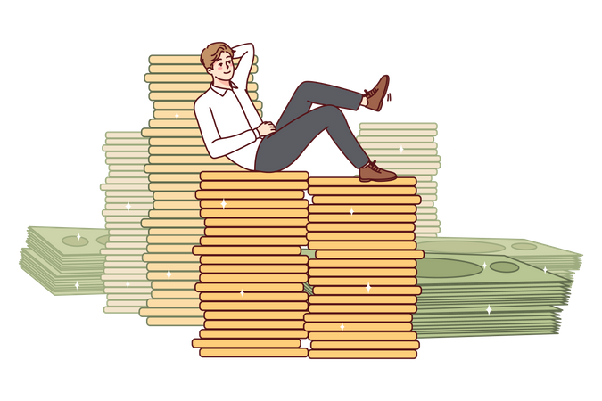 Rich businessman  Illustration