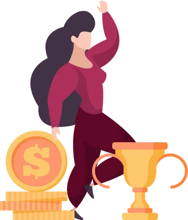 Rich businesswoman  Illustration