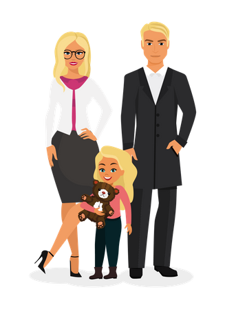 Rich family  Illustration