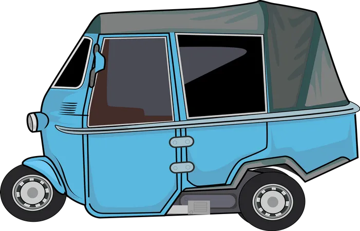 Transportation Car Bajaj Vector Illustration Illustration