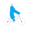 illustration for riding bicycle