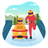 illustrations for sled bobsleigh