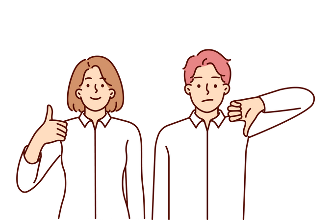 Right or wrong choice  Illustration
