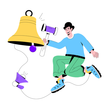 Ringing Bell  Illustration