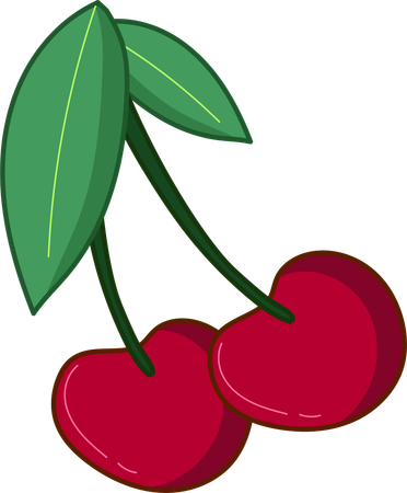 Ripe Cherries  Illustration