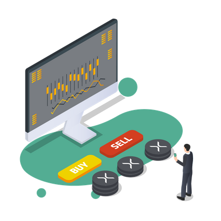 Ripple Coin Investment  Illustration