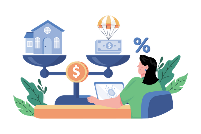 Risikomanager identifizieren und mindern finanzielle Risiken  Illustration