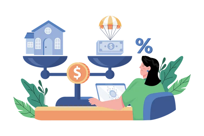 Risikomanager identifizieren und mindern finanzielle Risiken  Illustration