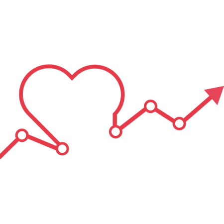 Rising graph chart  Illustration