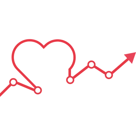 Rising graph chart  Illustration