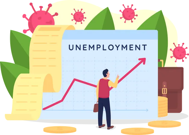 Rising unemployment rate  Illustration
