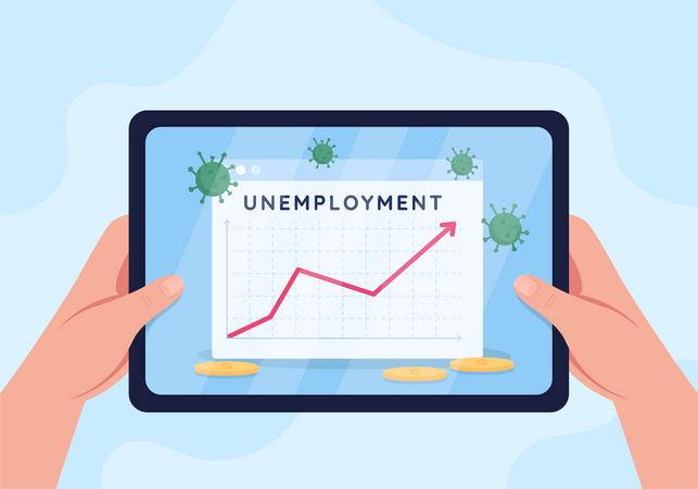 Rising unemployment rate  Illustration