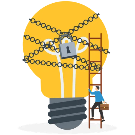 Risk To Unlock Idea  Illustration