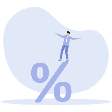 Risky interest rate slow down  Illustration