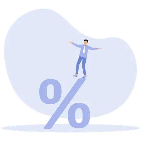 Risky interest rate slow down  Illustration