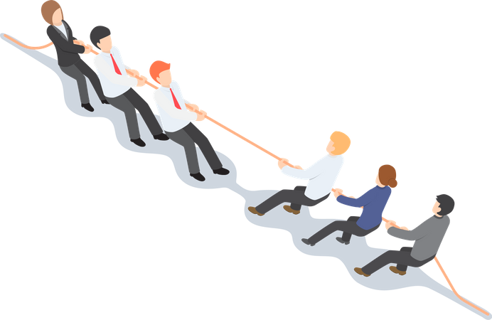 Rivalidade empresarial  Ilustração