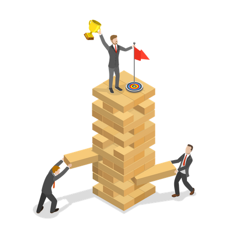Rivalry in business Illustration